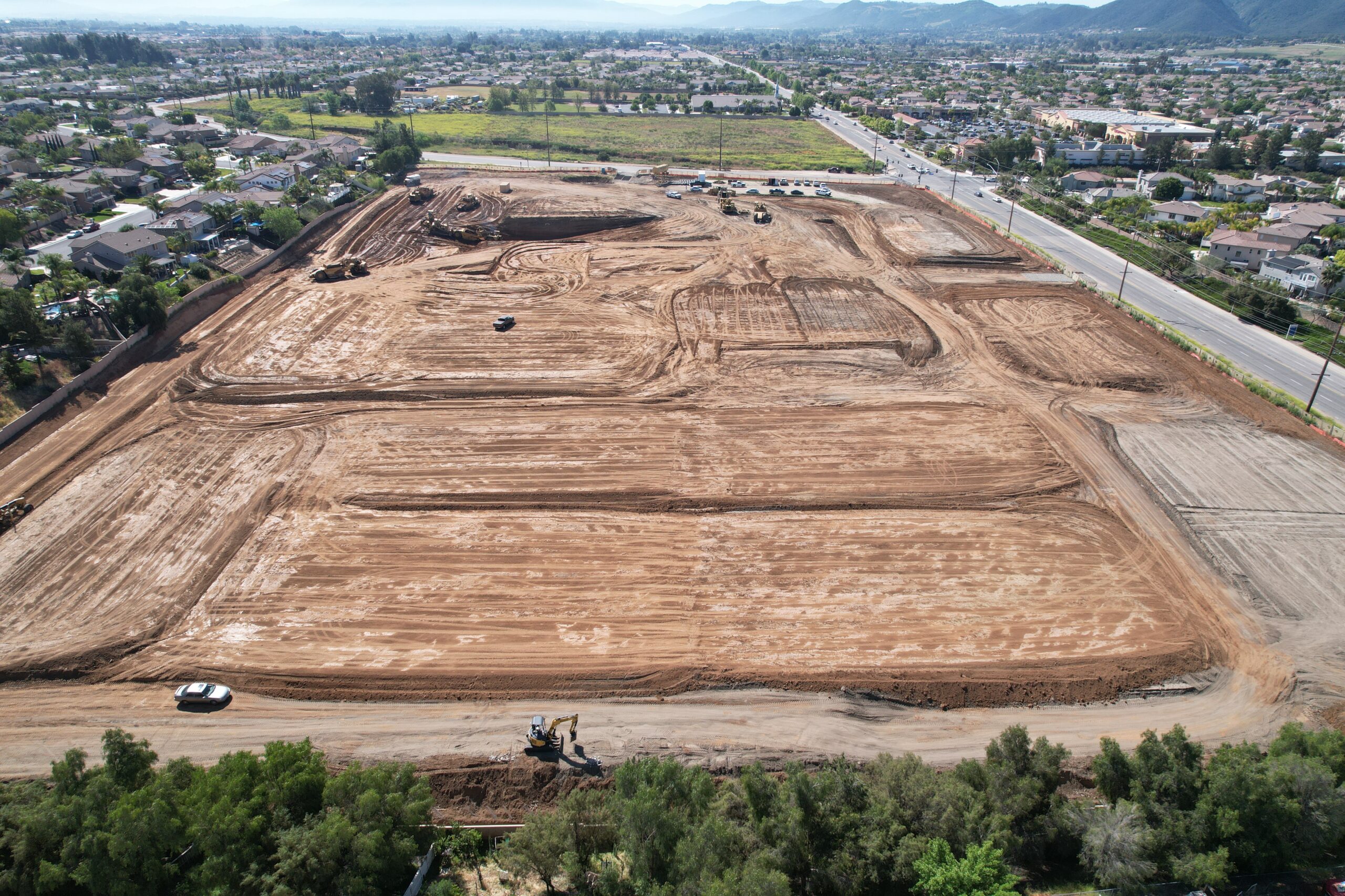 Pacific West Development Completes Grading Operations at Nutmeg Apartments – Commences Wet Utility Installation
